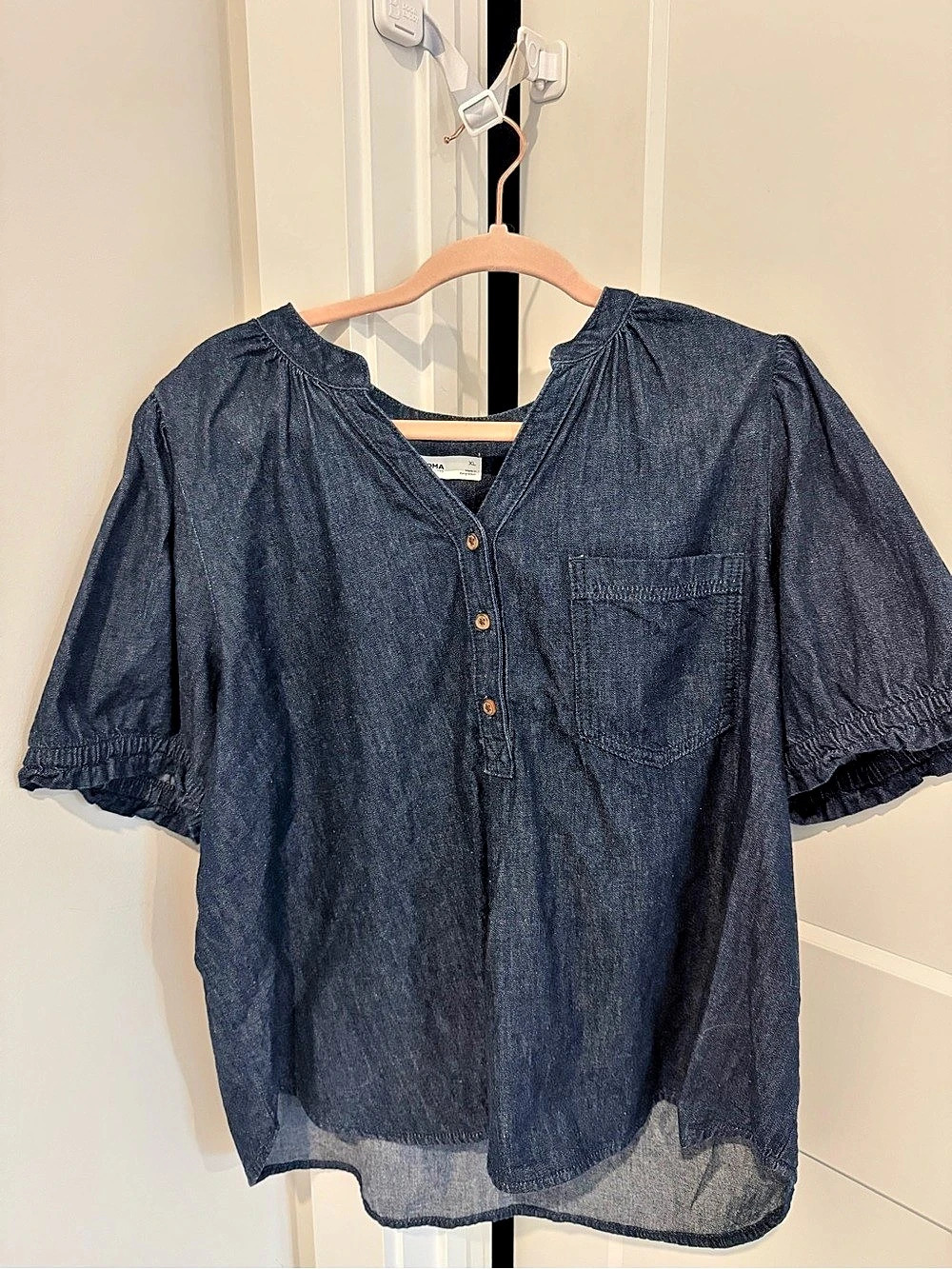 Sonoma Denim Short Sleeve Top Size XL Like New